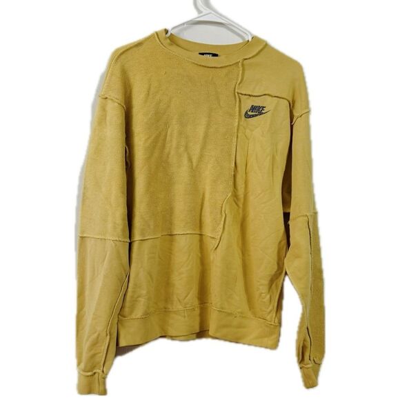 Nike Yellow Crewneck Sweater with Seam Detail - Picture 1 of 4
